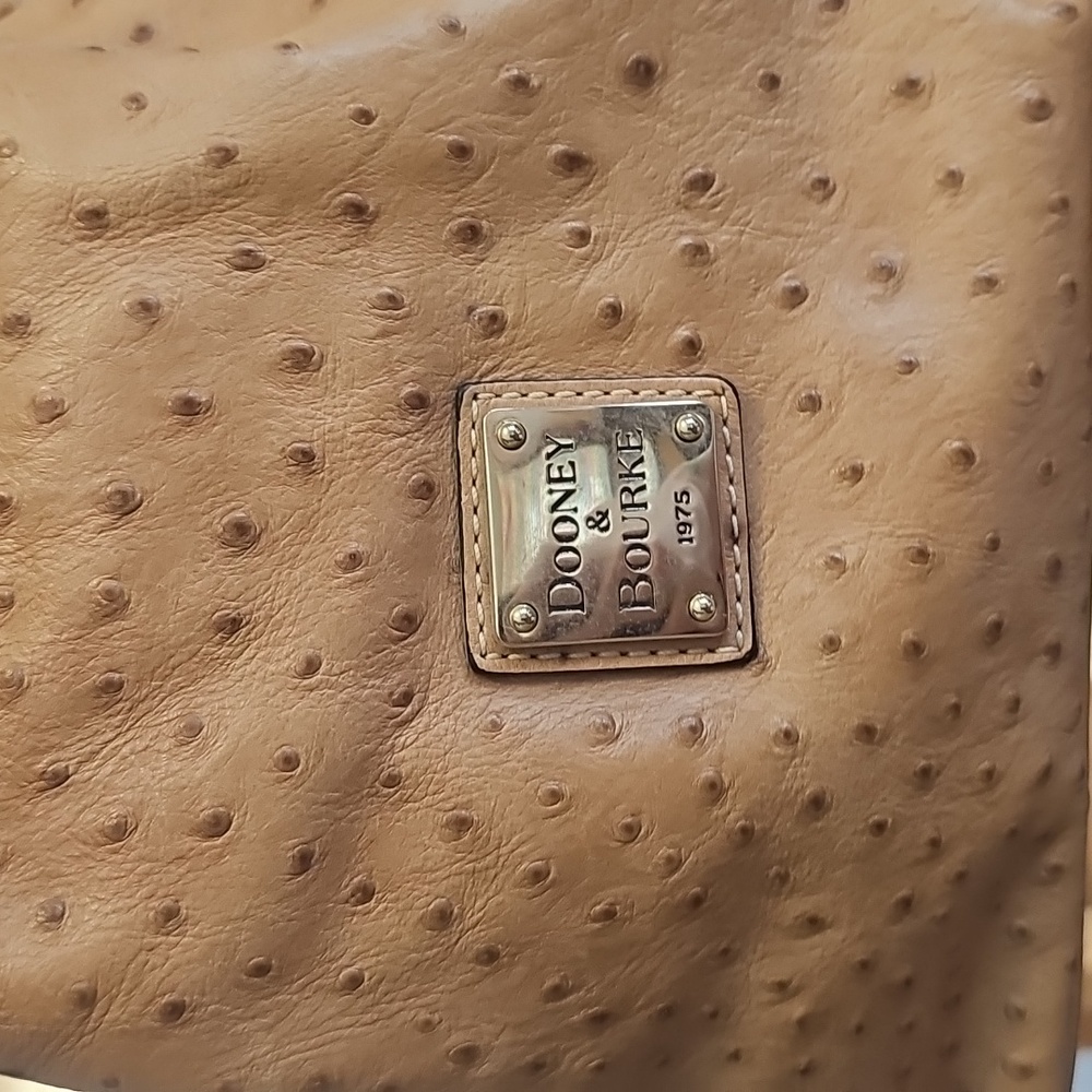 Dooney And Bourke Tan Leather Drawstring Bucket Bag - Picture 9 of 9